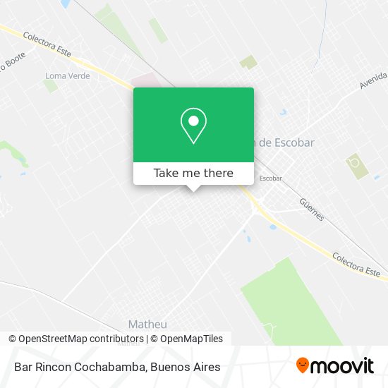 Mapa de Bar Rincon Cochabamba