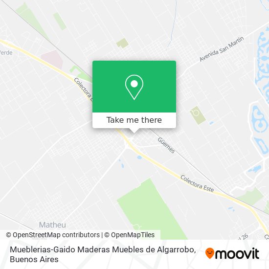 Mueblerias-Gaido Maderas Muebles de Algarrobo map
