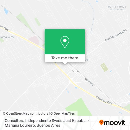 Consultora Independiente Swiss Just Escobar - Mariana Loureiro map