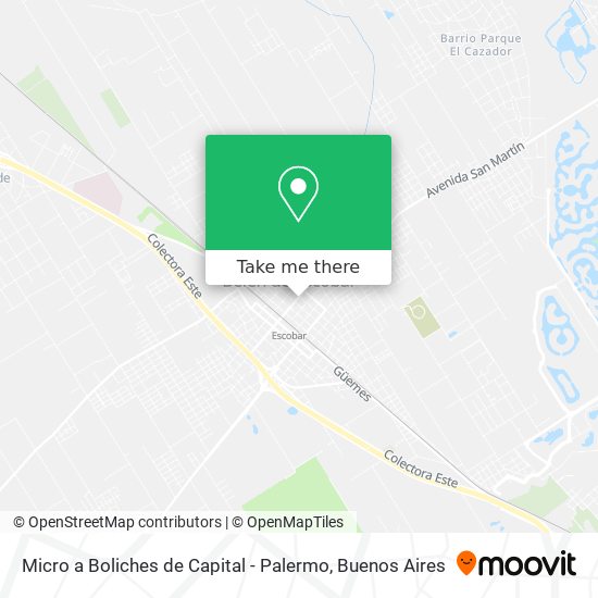 Micro a Boliches de Capital - Palermo map