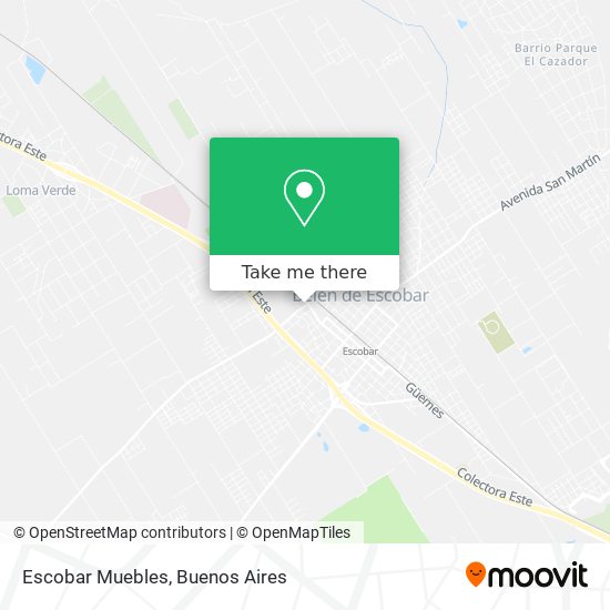 Escobar Muebles map