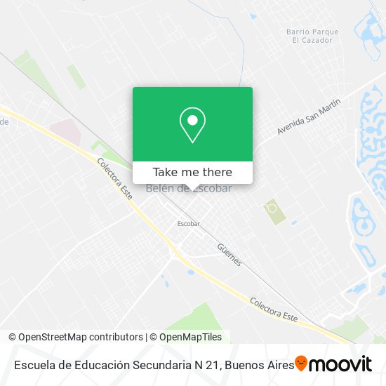 Escuela de Educación Secundaria N 21 map