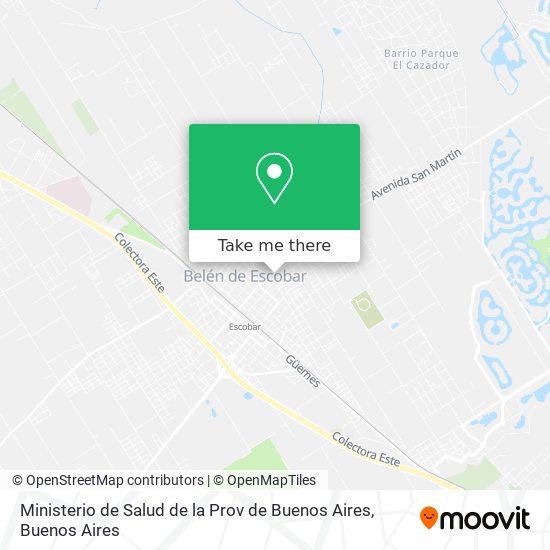 Ministerio de Salud de la Prov de Buenos Aires map