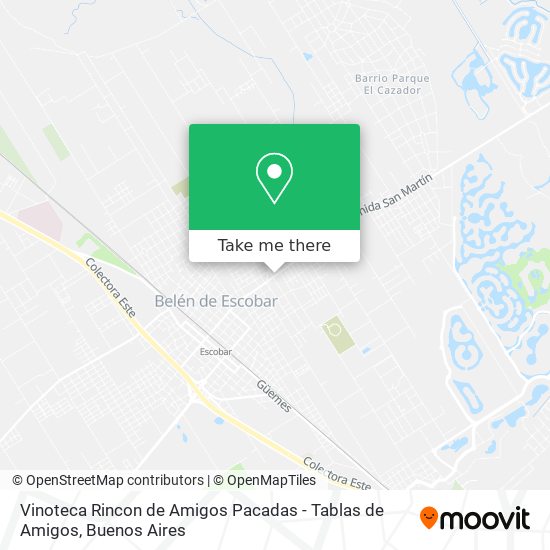 Mapa de Vinoteca Rincon de Amigos Pacadas - Tablas de Amigos