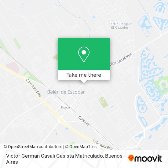 Mapa de Victor German Casali Gasista Matriculado