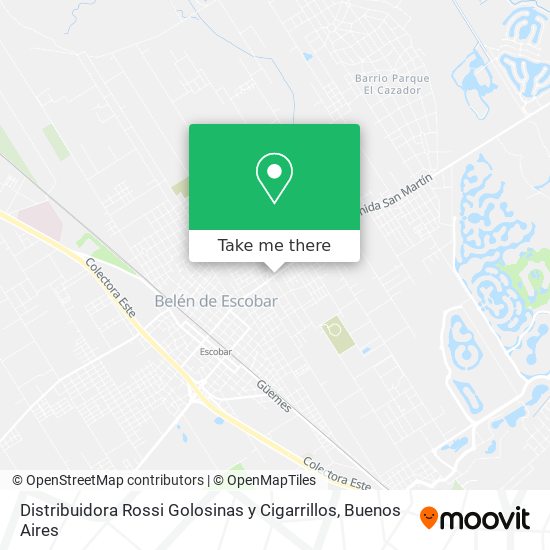 Mapa de Distribuidora Rossi Golosinas y Cigarrillos