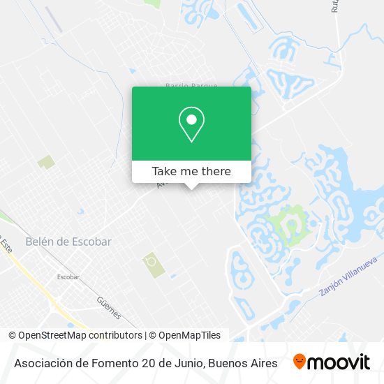 Asociación de Fomento 20 de Junio map