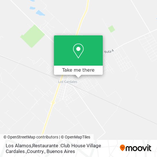 Mapa de Los Alamos,Restaurante :Club House Village Cardales.,Country.
