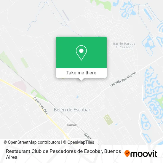 Restaurant Club de Pescadores de Escobar map