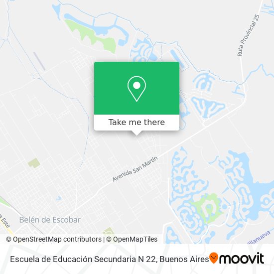 Escuela de Educación Secundaria N 22 map