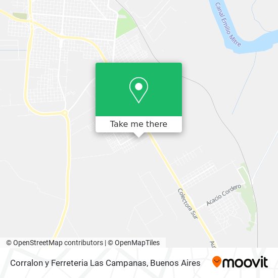 Corralon y Ferreteria Las Campanas map