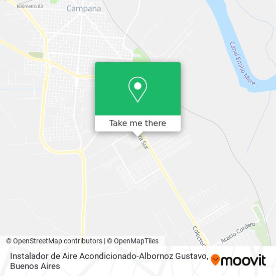 Mapa de Instalador de Aire Acondicionado-Albornoz Gustavo