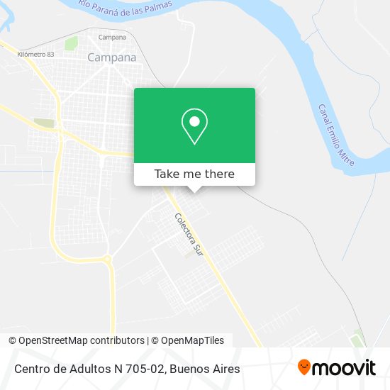 Mapa de Centro de Adultos N 705-02