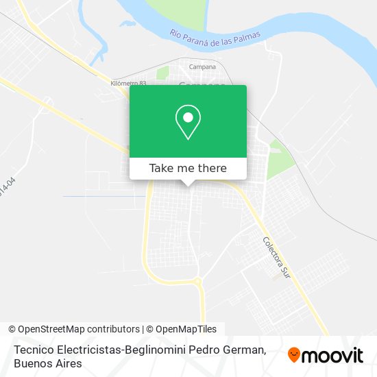 Tecnico Electricistas-Beglinomini Pedro German map