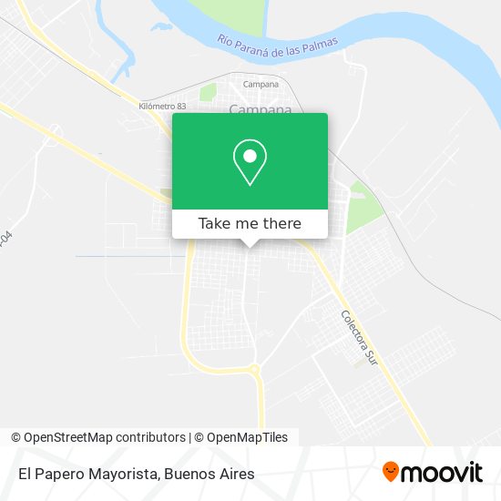 El Papero Mayorista map