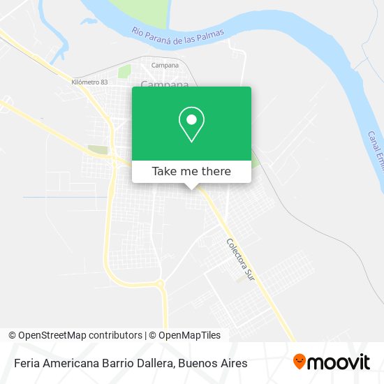 Feria Americana Barrio Dallera map