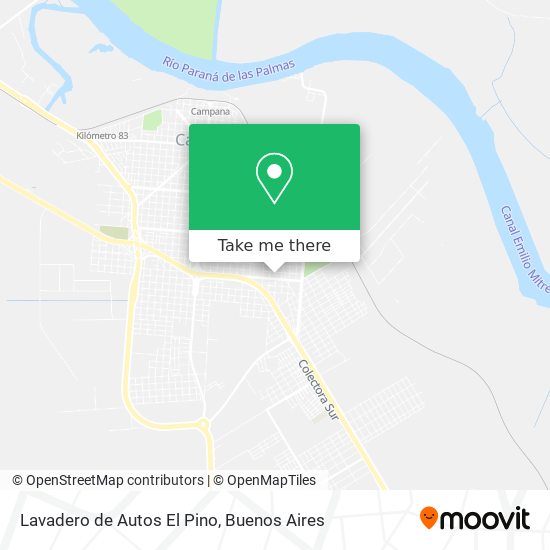 Mapa de Lavadero de Autos El Pino