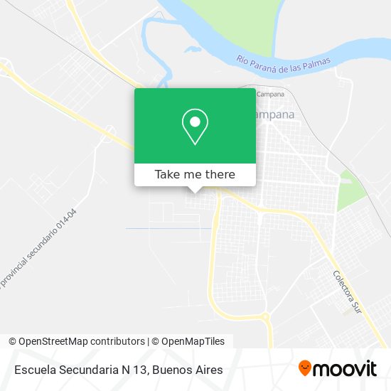 Mapa de Escuela Secundaria N 13
