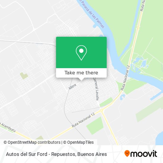 Autos del Sur Ford - Repuestos map