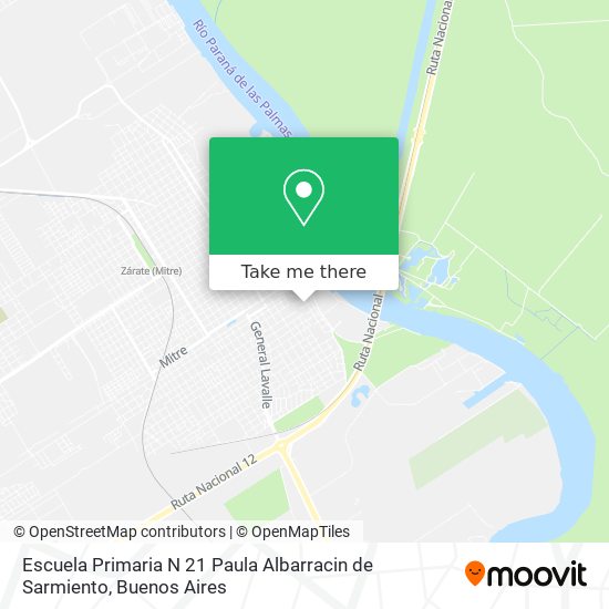Mapa de Escuela Primaria N 21 Paula Albarracin de Sarmiento