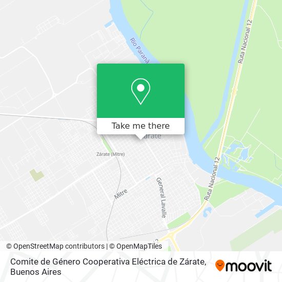 Mapa de Comite de Género Cooperativa Eléctrica de Zárate