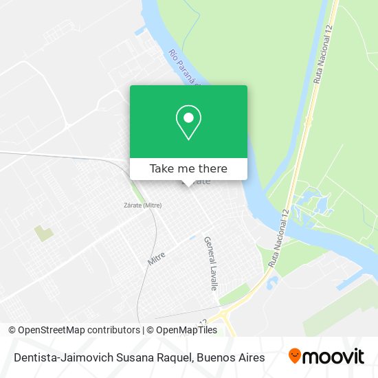 Mapa de Dentista-Jaimovich Susana Raquel