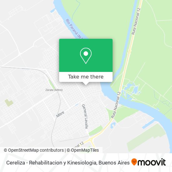 Cereliza - Rehabilitacion y Kinesiologia map