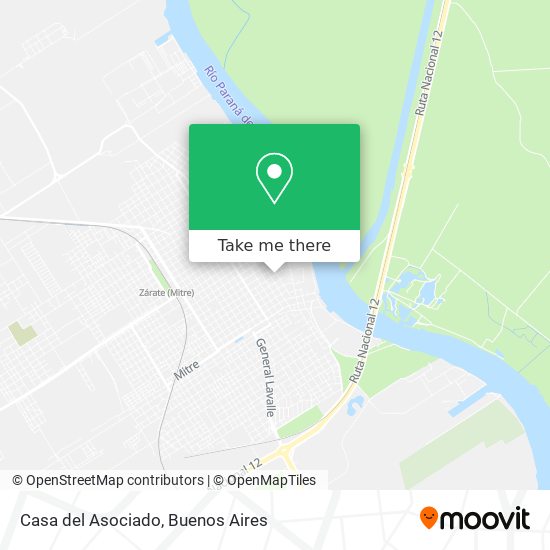 Casa del Asociado map