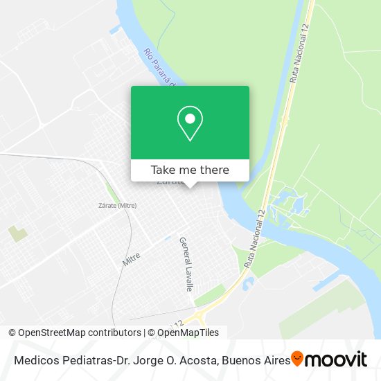 Medicos Pediatras-Dr. Jorge O. Acosta map