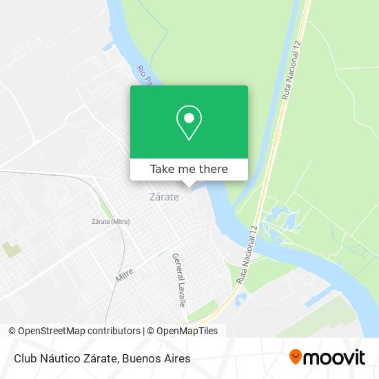 Mapa de Club Náutico Zárate