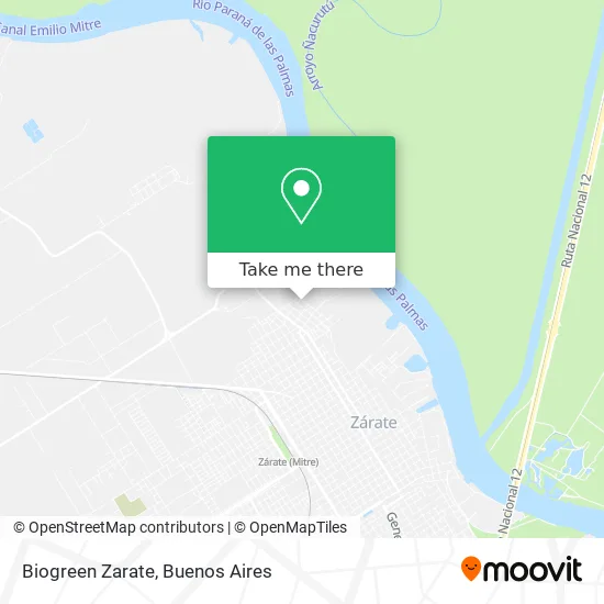 Mapa de Biogreen Zarate