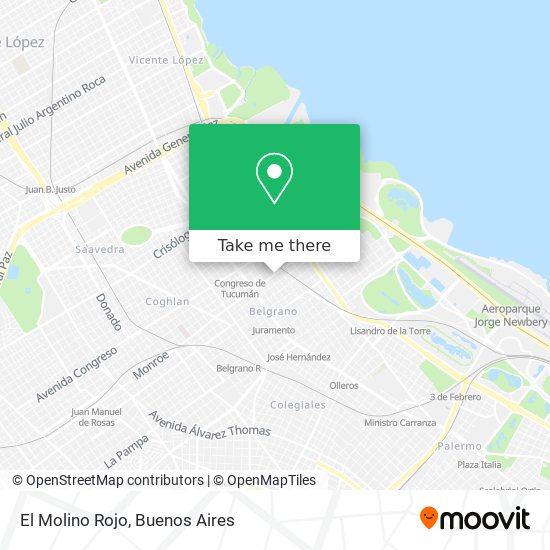 El Molino Rojo map