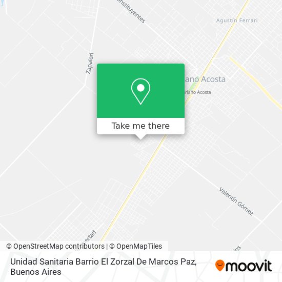 Unidad Sanitaria Barrio El Zorzal De Marcos Paz map