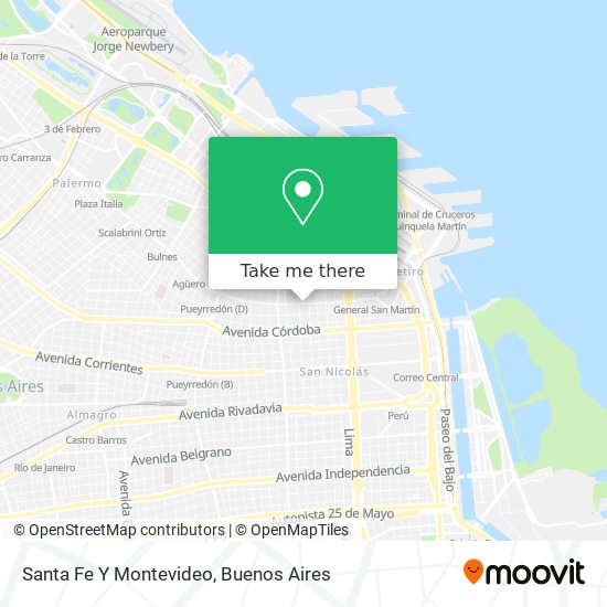Mapa de Santa Fe Y Montevideo