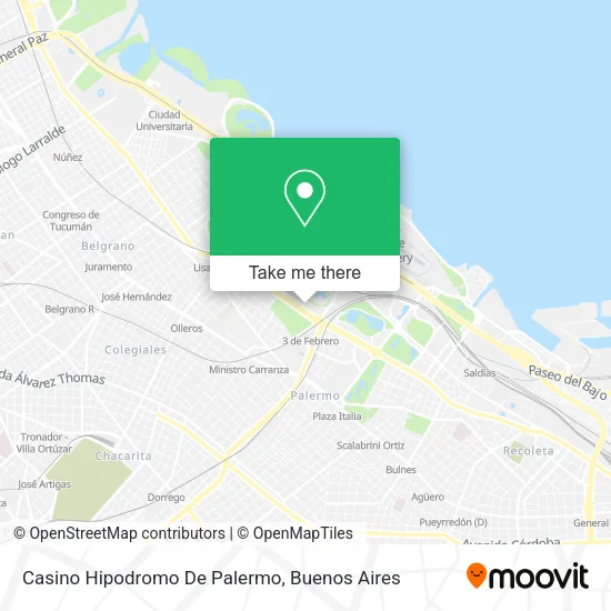 Mapa de Casino Hipodromo De Palermo