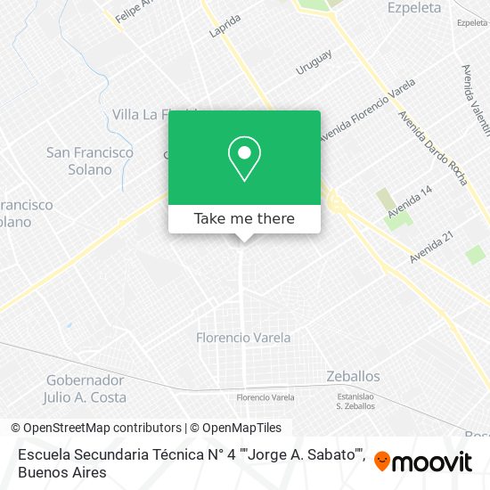 Escuela Secundaria Técnica N° 4 ""Jorge A. Sabato"" map