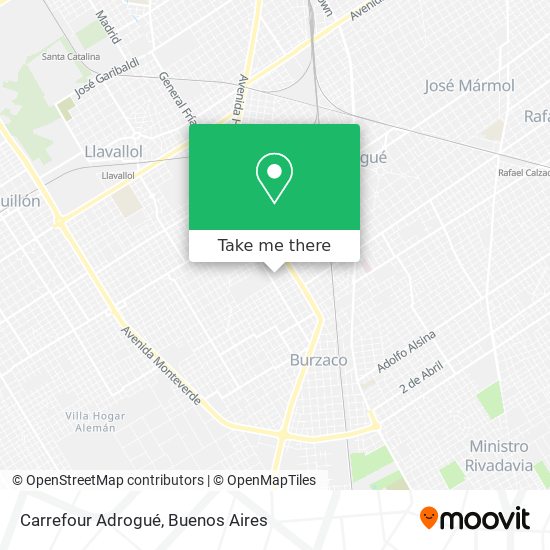 Mapa de Carrefour Adrogué