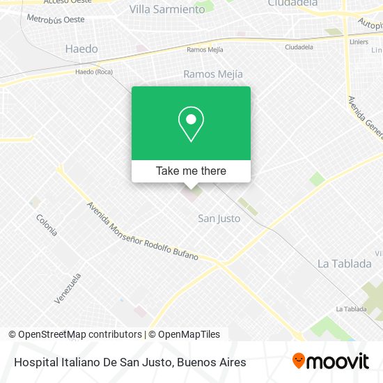 Mapa de Hospital Italiano De San Justo