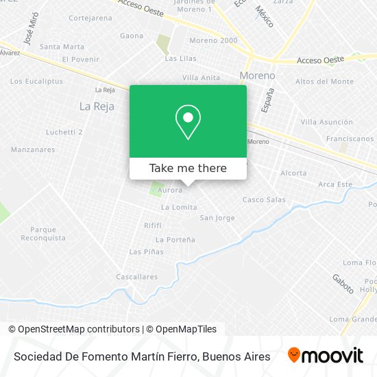 Sociedad De Fomento Martín Fierro map
