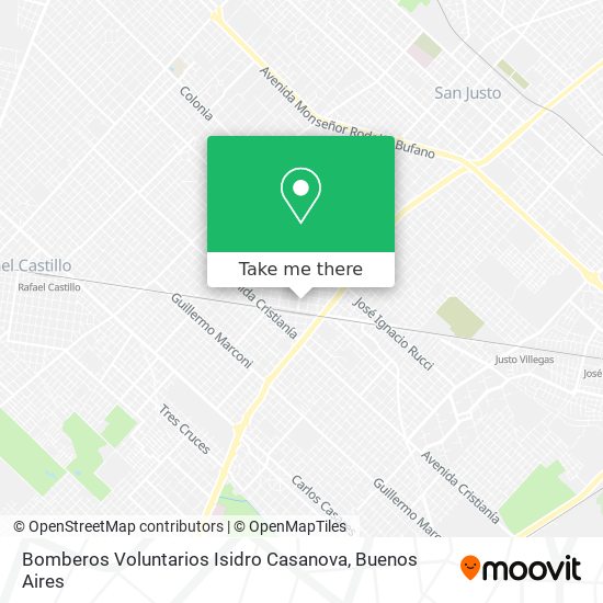 Bomberos Voluntarios Isidro Casanova map