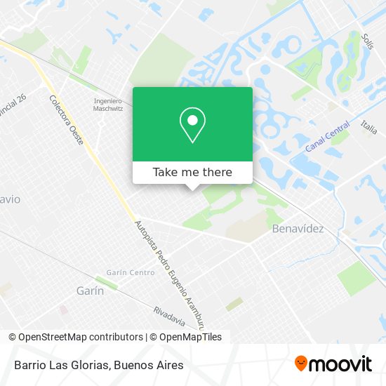 Barrio Las Glorias map
