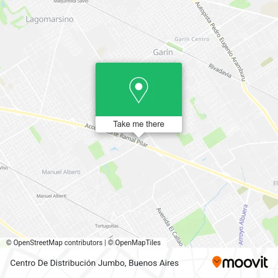 Mapa de Centro De Distribución Jumbo