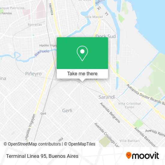 Terminal Linea 95 map