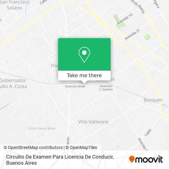 Circuito De Examen Para Licencia De Conducir map