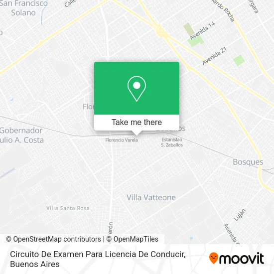 Mapa de Circuito De Examen Para Licencia De Conducir