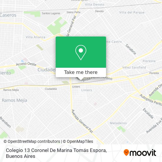 Colegio 13 Coronel De Marina Tomás Espora map