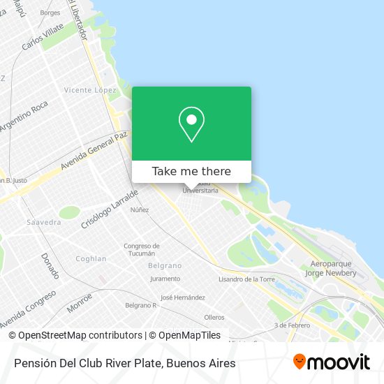 Pensión Del Club River Plate map