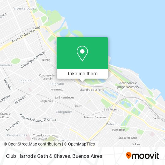 How to get to Club Harrods Gath & Chaves in Distrito Federal by Colectivo,  Subte or Train?