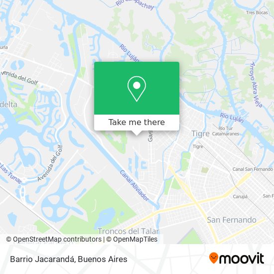 Barrio Jacarandá map