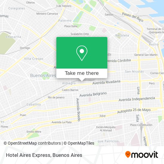 Mapa de Hotel Aires Express